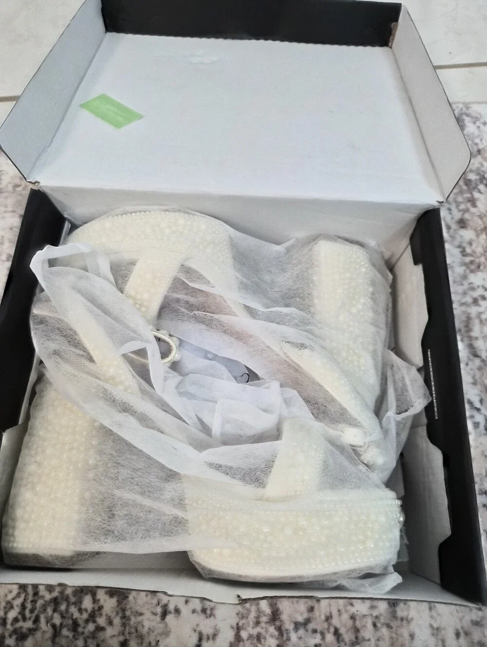 Windsor Pearl-Embellished Ivory Platform Heels